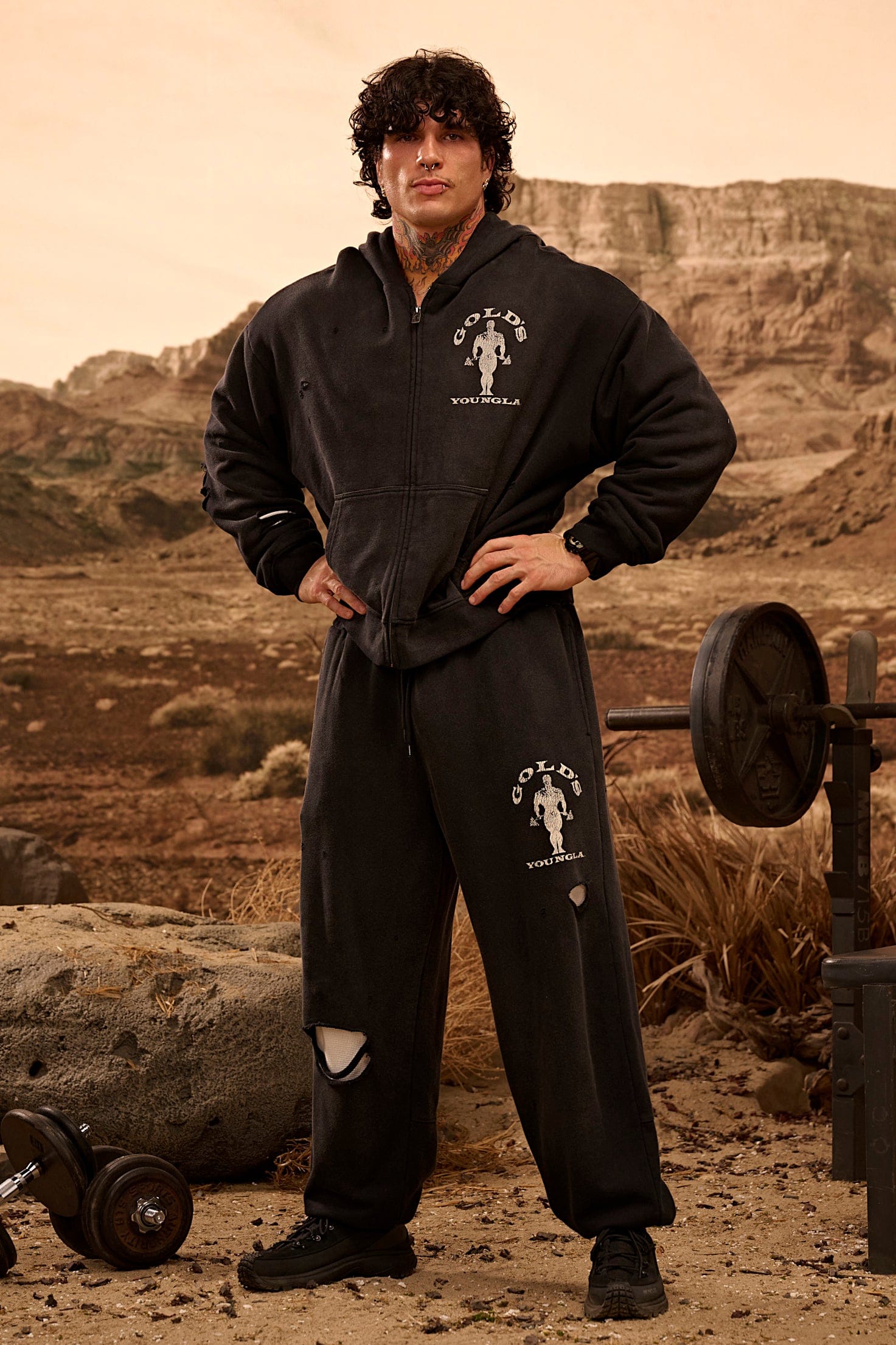 2054 - Gold's Iron Legacy Layered Joggers - Image 4